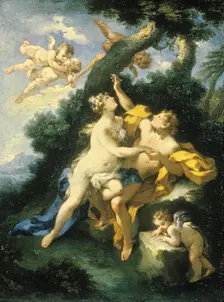 Angelica and Medoro, c1720-1750. Creator: Michele Rocca