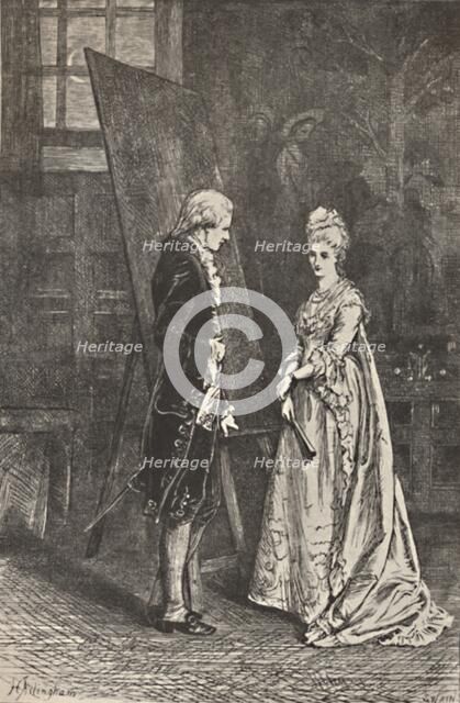 'Angelica Kaufman in Joshua Reynolds's Studio', c18560-1923, (1923). Artist: Helen Paterson Allingham.