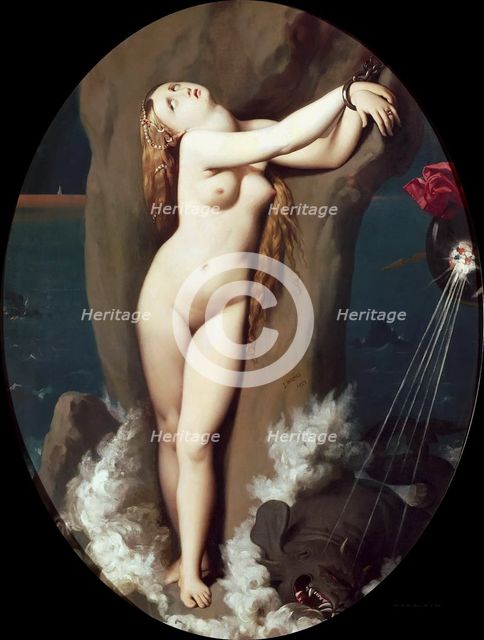 Angelica in Chains, 1859. Creator: Ingres, Jean Auguste Dominique (1780-1867).