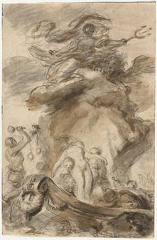 Angelica Is Exposed to the Orc, 1780s. Creator: Jean-Honore Fragonard