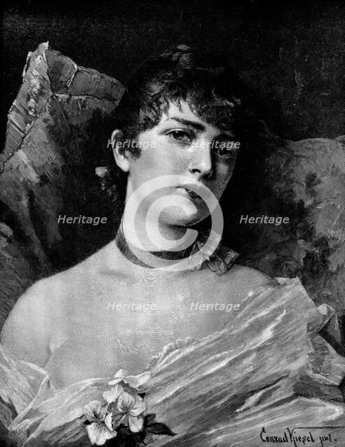 "Angelica" - picture by Conrad Kiesel, 1890. Creator: Unknown.