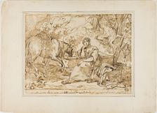 Angelica Resting at a Fountain, n.d. Creator: Giuseppe Bezzuoli