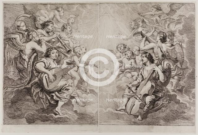 Angels Making Music, c. 1650. Creator: Cornelis Schut I.