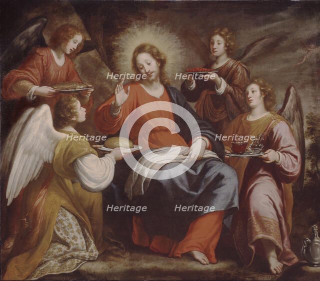 Angels ministering to Christ in the Wilderness. Artist: Rosselli, Matteo (1578-1650)