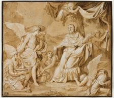 Angels Ministering to Christ, mid-17th century. Creator: Louis Licherie de Beuron