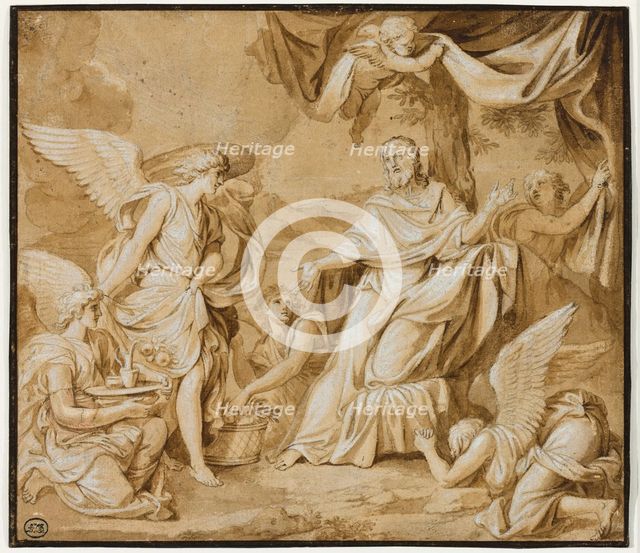 Angels Ministering to Christ, mid-17th century. Creator: Louis Licherie de Beuron.