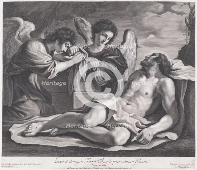 Angels Mourning over the Dead Christ, ca. 1690-1720., ca. 1690-1720. Creator: Nicolas Pitau.