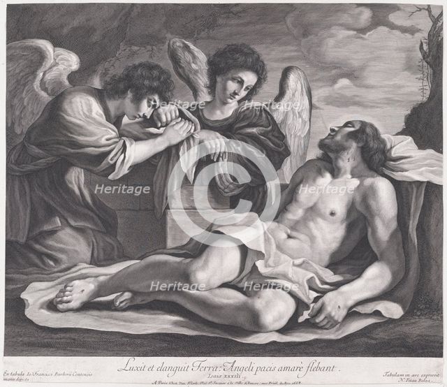 Angels Mourning over the Dead Christ, ca. 1690-1720., ca. 1690-1720. Creator: Nicolas Pitau.