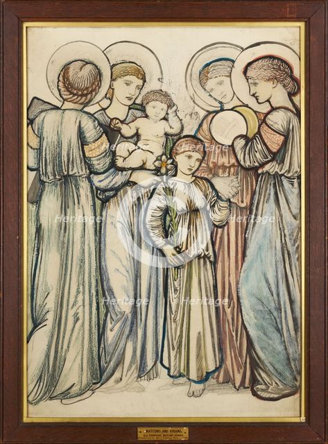 Angels and Children, 1865. Creator: Sir Edward Coley Burne-Jones.