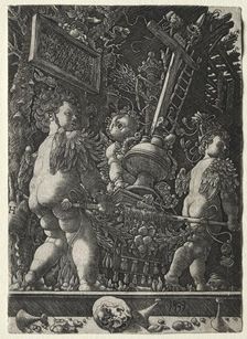 Angels Carrying the Emblems of the Passion, 1533. Creator: Master H. L. (German)