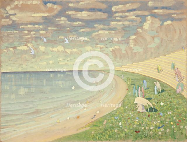 Angels (Paradise), 1909. Creator: Ciurlionis, Mikalojus Konstantinas (1875-1911).