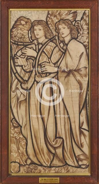 Angels playing harps, 1862.  Creator: Sir Edward Coley Burne-Jones.