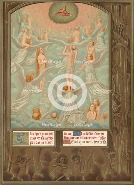 Angels present to God the souls of the newly elected, early 16th century. Artist: Domenico Grimani