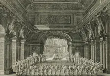 Angels Surrounding a Royal Personage in Bed, 18th century. Creator: Unknown