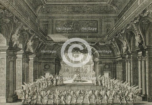 Angels Surrounding a Royal Personage in Bed, 18th century. Creator: Unknown.