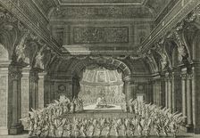 Angels Surrounding a Royal Personage in Bed, 18th century. Creator: Unknown