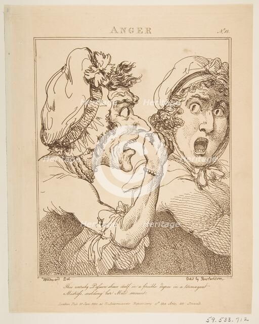Anger, January 21, 1800. Creator: Thomas Rowlandson.