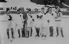 Anglo-American Hockey Team, St. Moritz, between c1910 and c1915. Creator: Bain News Service