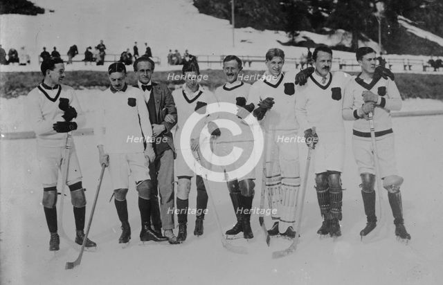 Anglo-American Hockey Team, St. Moritz, between c1910 and c1915. Creator: Bain News Service.