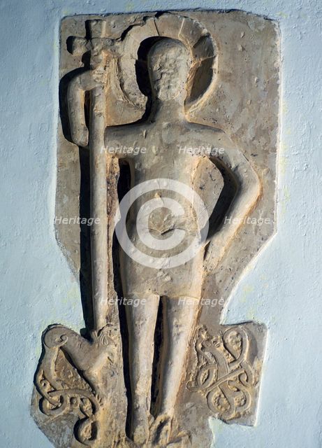 Anglo-Saxon carving of Christ, 11th century. Artist: Unknown