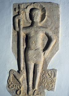 Anglo-Saxon carving of Christ, 11th century