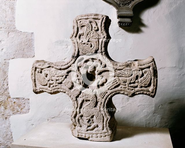 Anglo-Saxon Cross head, Church of St Michael, Cropthorne, Worcestershire, c2006. Artist: James O Davies.
