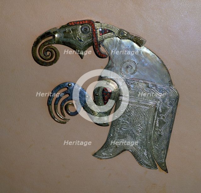 Anglo-Saxon bird ornament from the Sutton-Hoo ship burial. Artist: Unknown