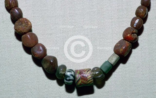 Anglo-Saxon glass necklace, 5th century. Artist: Unknown