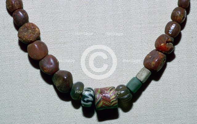 Anglo-Saxon glass necklace, 5th century. Artist: Unknown
