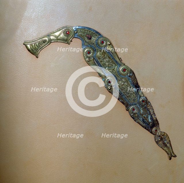 Anglo-Saxon dragon ornament from the Sutton-Hoo ship burial. Artist: Unknown