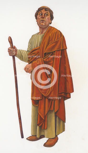 Anglo Saxon Monk at Tynemouth Priory, c8th century, (c1990-2010). Artist: Graham Sumner.