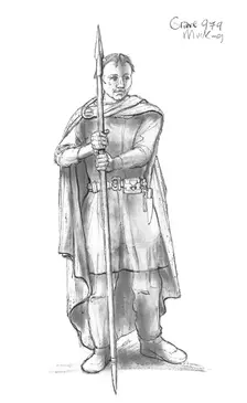 Anglo-Saxon man, c5th-10th century, (c1990-2010) Artist: Judith Dobie