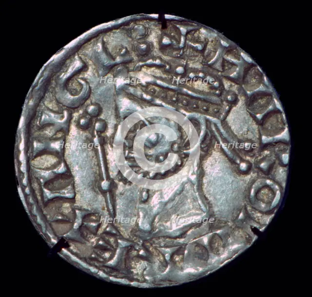 Anglo-Saxon Silver Penny of Harold II. Artist: Unknown