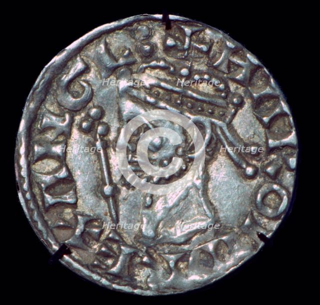 Anglo-Saxon Silver Penny of Harold II. Artist: Unknown