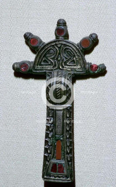 Anglo-Saxon radiate-headed brooch, 5th century. Artist: Unknown