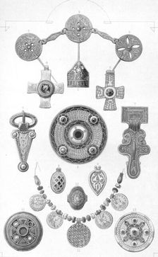 Anglo-Saxon Relics. Personal Ornaments of Gold and Bronze 1886. Artist: Robert Anderson