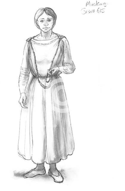 Anglo-Saxon woman, c5th-10th century, (c1990-2010) Artist: Judith Dobie.