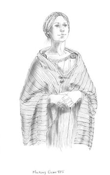 Anglo-Saxon woman, c5th-10th century, (c1990-2010) Artist: Judith Dobie