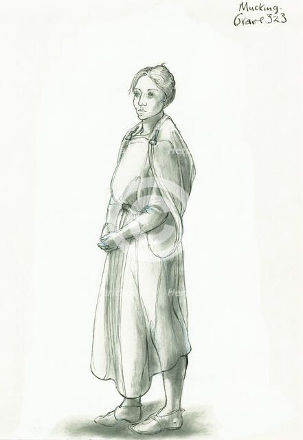 Anglo-Saxon woman, c5th-10th century, (c1990-2010) Artist: Judith Dobie.