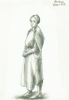 Anglo-Saxon woman, c5th-10th century, (c1990-2010) Artist: Judith Dobie