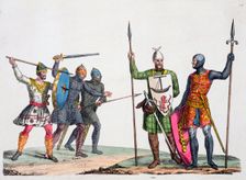 Anglo-Saxon warriors, 19th century. Creator: Unknown