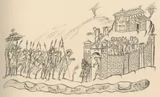 Anglo-Saxon Warriors Approaching a Fort 1908