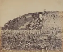 Angle of North Taku Fort at Which the French Entered, August 21, 1860, 1860. Creator: Felice Beato