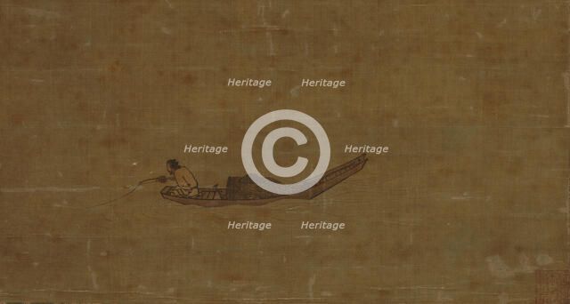 Angler on a Wintry Lake. (The oldest known depiction of a fishing reel), 1195. Creator: Ma Yuan (1160-1225).