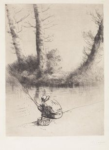Angler (Le pêcheur à la ligne), 1877-1878. Creator: Alphonse Legros