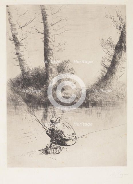 Angler (Le pêcheur à la ligne), 1877-1878. Creator: Alphonse Legros.