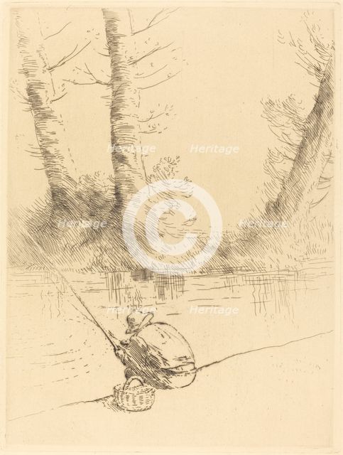 Angler (Le pecheur a la ligne). Creator: Alphonse Legros.