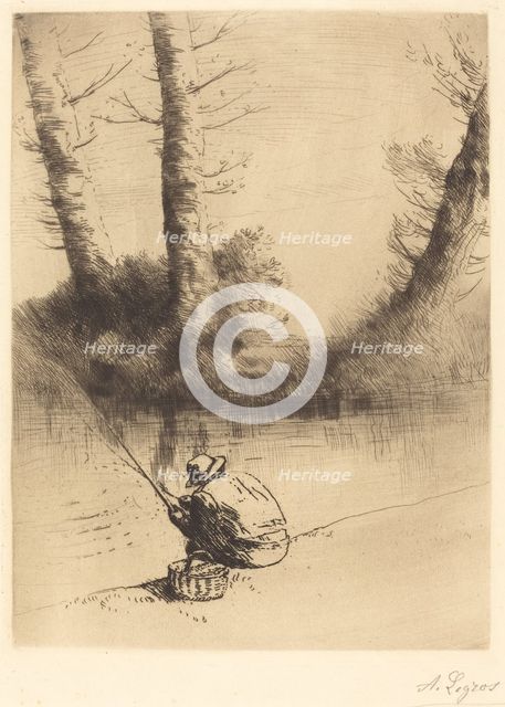 Angler (Le pecheur a la ligne). Creator: Alphonse Legros.