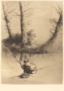 Angler (Le pecheur a la ligne). Creator: Alphonse Legros