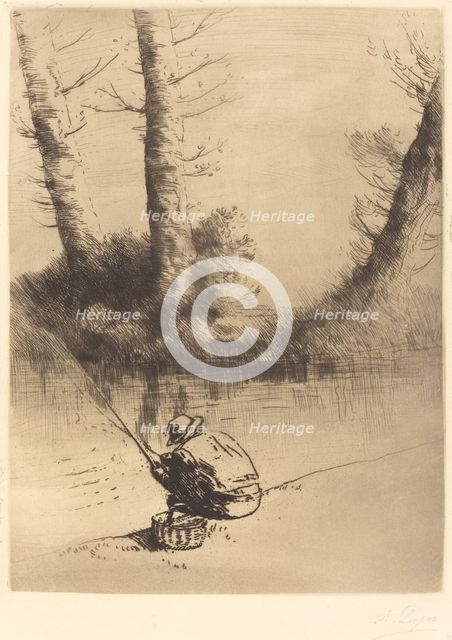 Angler (Le pecheur a la ligne). Creator: Alphonse Legros.